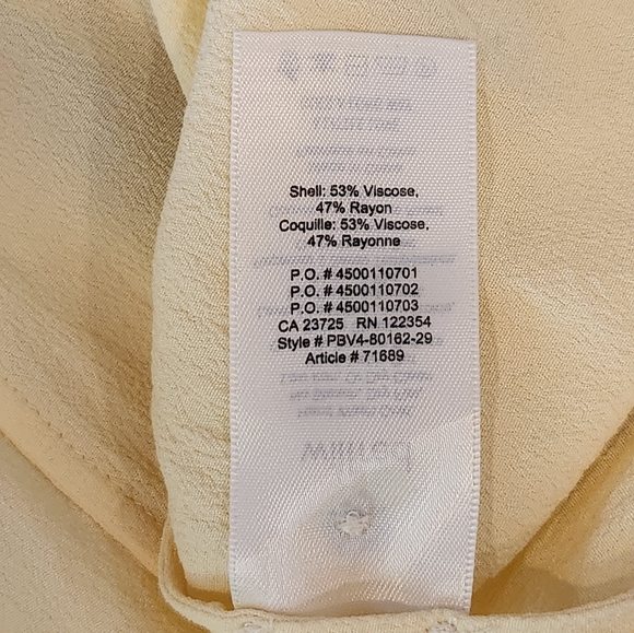 Wilfred Aritzia Yellow Midi Button Down Long Sleeve Dress - Pale Yellow - Picture 12 of 12